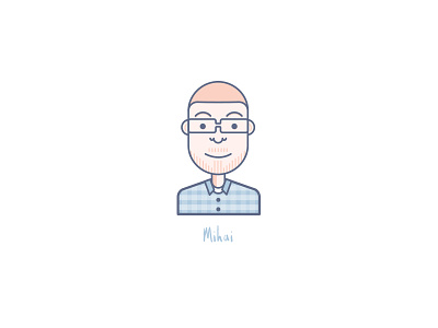 Meet Mihai avatars caricature grapefruit line portrait team
