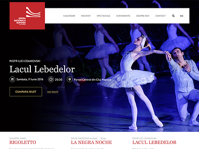Early iteration of an Opera website design image iteration opera swan ui web webdesign