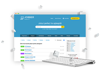 Product image for a job platform design hire image jobber jobs keyboard promo ui visual