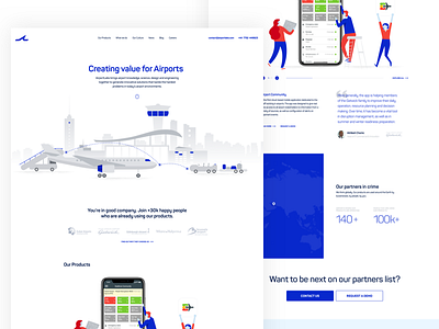 AirportLabs airport app design homepage illustration plane stats userinterface ux ui web webdesign