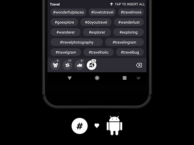 Hashtag Key for Android android android app android app design app hashtag icons keyboard keyboards marketing social socialmedia socialmediamarketing ui userinterface userinterfacedesign userinterfaces ux uxdesign uxui