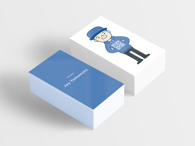 Business Card Design avatar business card design illustration japanese qrcode