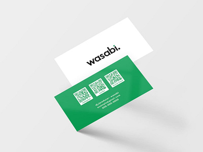 Bussiness Card busines card logo qrcode wasabi
