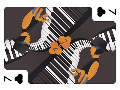 The New Roaring 20s Playing Cards illustration music pianist playing cards vector art