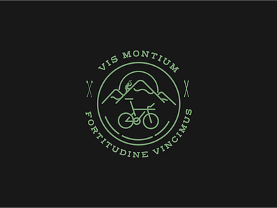 Strength of the Mountain; By Endurance We Conquer biking design graphic design illustration illustrator outdoorsy skiing vector art