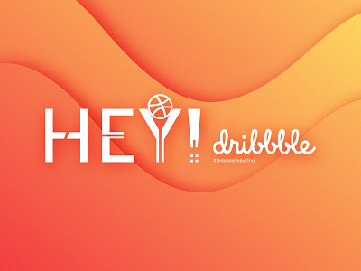 Hey Dribbble branding design illustration typography website