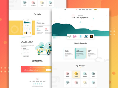 Portfolio branding design illustration personal portfolio resume ui website