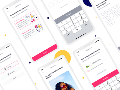 Fluxo de cadastro app app ui mobile mobile app mobile app design ui uidesign uiux ux uxdesign