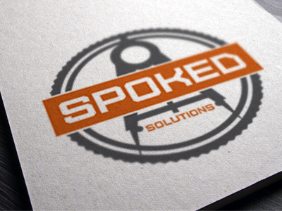 Spoked Logo architecture bicycle compass engineering grey logo orange spokes vector