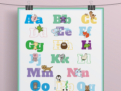 Alphabet Poster character art design illustration typography vector