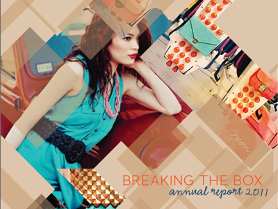Francesca's Collections 2011 AR annual report cover fashion layering photography publication vector