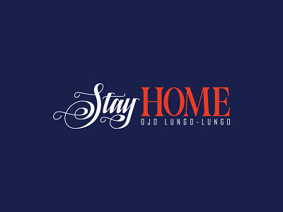 stayhome badge badge design classic corona covid 19 design dribbble lettering logo stay safe stayhome typography