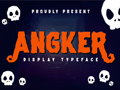 ANGKER - DISPLAY FONT design dribbble font fonttype halloween horror lettering type typography
