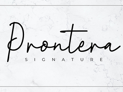Prontera signature - script font design dribbble font illustration letter lettering logo luxury monoline script siganture typography