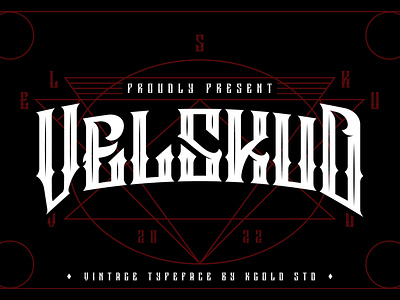 Velskud Font blackletter branding classic design dribbble illustration lettering logo typography ui vector vintage