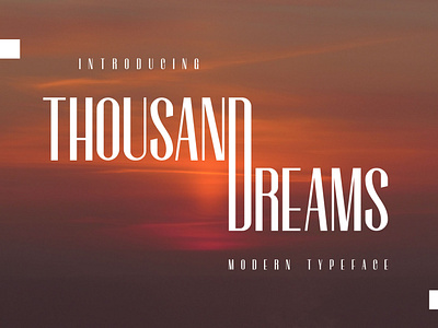 Thousand Dreams Font