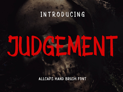 Judgement Font branding brush brush font classic design dribbble halloween horror illustration lettering logo typography vector