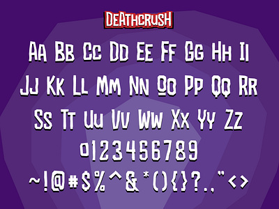 Deathcrush Font branding classic design display font dribbble halloween halloween font helloween horror illustration lettering logo mystery pumkins typography ui vector