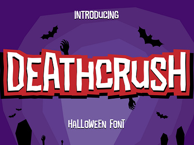 Deathcrush Font branding classic creepy design display font dribbble font halloween halloween font helloween illustration lettering logo october typography ui vector