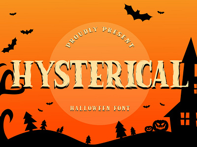 Hysterical Font classic design display dribbble halloween horror illustration lettering logo spooky typography