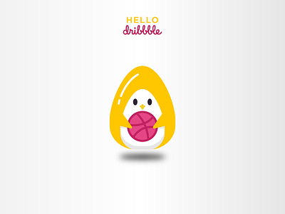 Hello Dribbble ! dribbble egg golden introducing