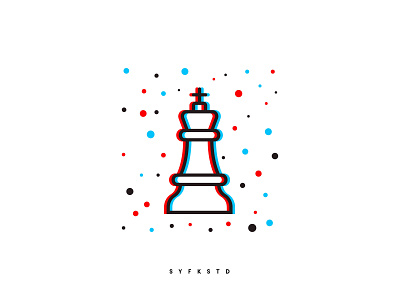 King 3d chess design dribbble icon king logo monogram monoline