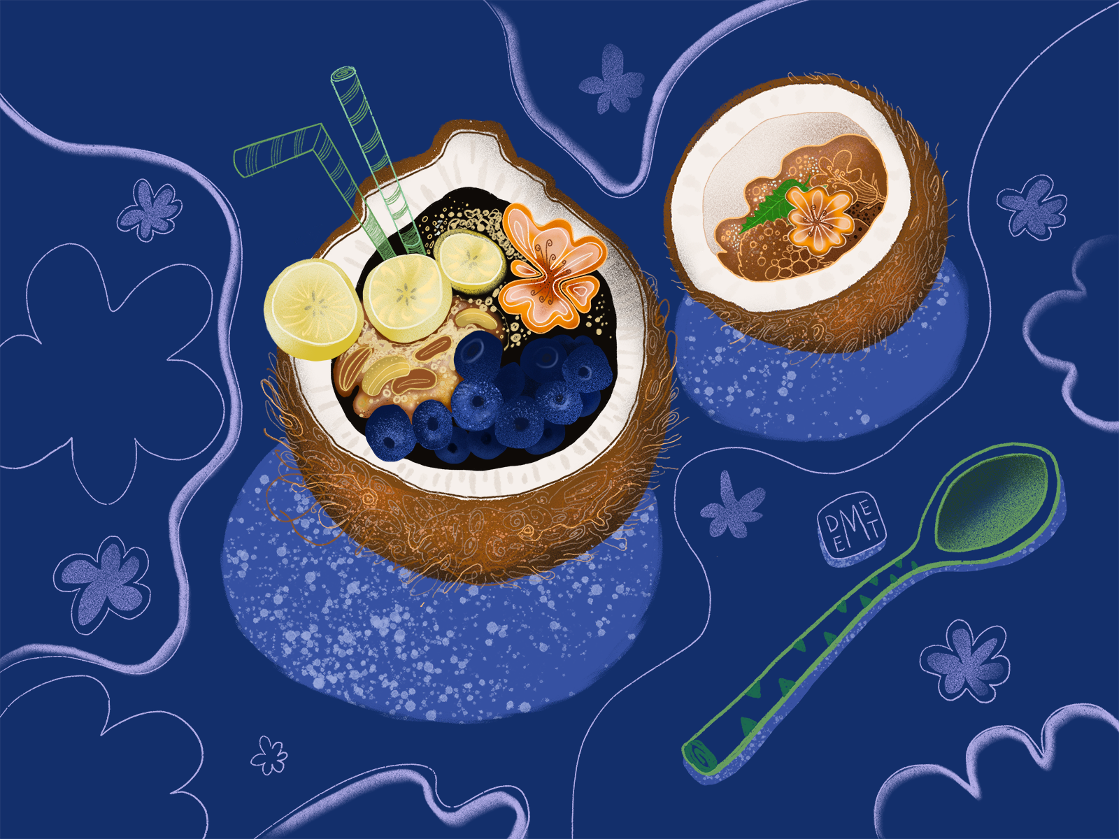 Coconut Bowl by Demet Kural on Dribbble