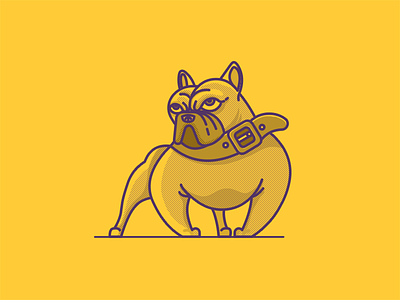 Bulldog animal bulldog dog illustration line simple