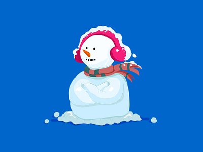 Snowman christmas cold demet kural freeze frosty illustration illustrator snow snowman winter