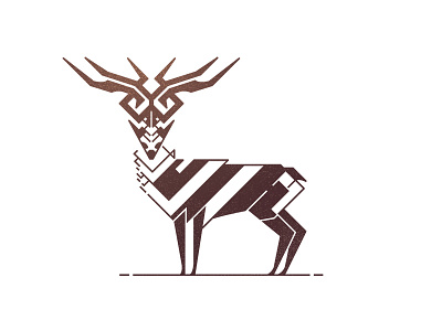 Deer / Concept 3 animal antler artwork concept deer demet kural gazella illustration illustrator istanbul line