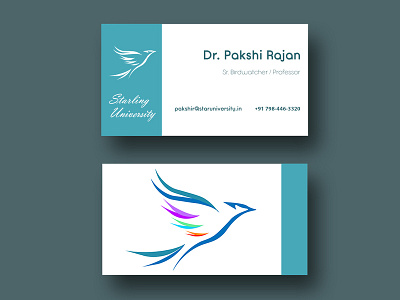 Business Card Design - University of Birds branding business business card business card design design illustration logo typography ui ux