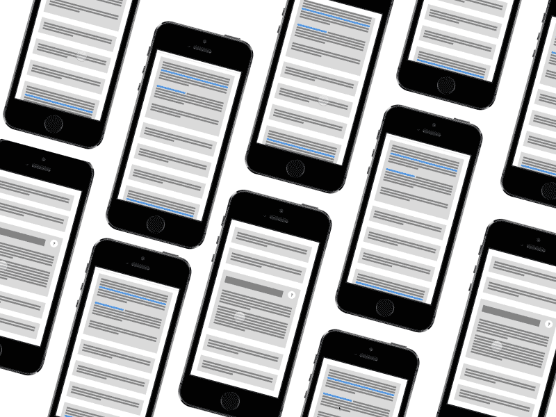 Mobile Content Patterns grayscale mobile simple