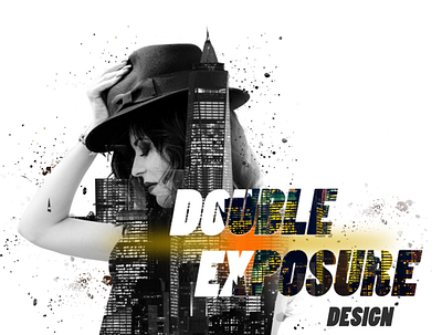 Double Exposure Design branding clean cool debut dribble flat design typography ui