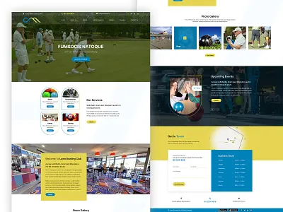 Lawn Bowling club adobe photoshop cc clean cool cool design dribble flat design grid tempalte ui ux web design website design