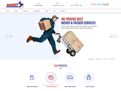 Courier Services flat design grid psd design ui ux