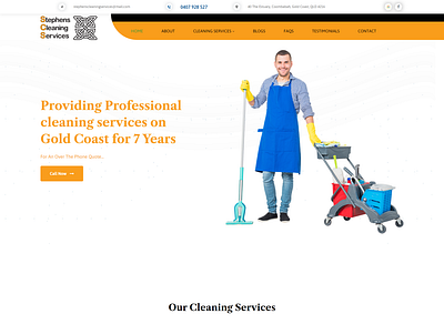 Stephens Cleaning Services https://www.stephenscleaningservices. banner clean cool debut dribble flat design grid live site tempalte typography ui website design