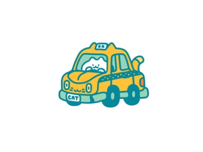 Cat Mobile car cat cute smile smoke taxi