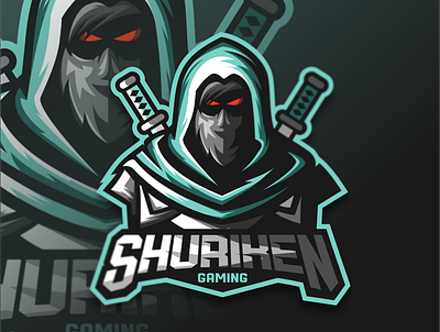 Shuriken Ninja Assassin assassin branding cartoon characterdesign design designillustration esport gaming graphic design icon illustration logo logodesign logoinspiration logomark mascot ninja sale samurai vector