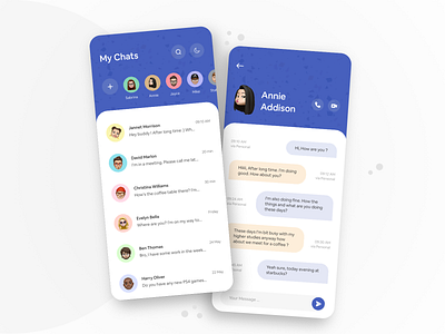 Chat App - Light Theme app design chat app concept design message app messaging messenger product design ui ui design ux ux design