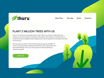 Thuru Concept concept daily ui environment green illustration landing design nature product design trees ui design ux design web deisgn