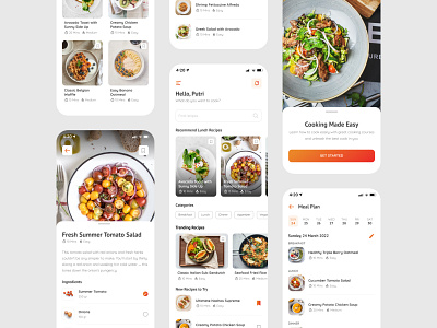 Citarasa - Recipe App UI Kit android app breakfast dinner food ios lunch mobile orange recipe ui ui kit