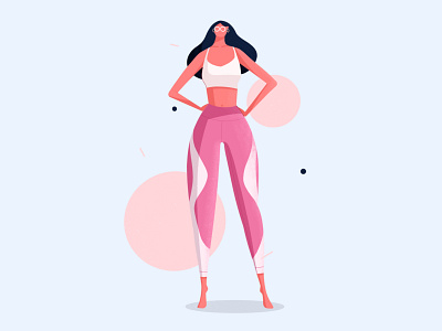 The girl in fitness clothes 2 illustration