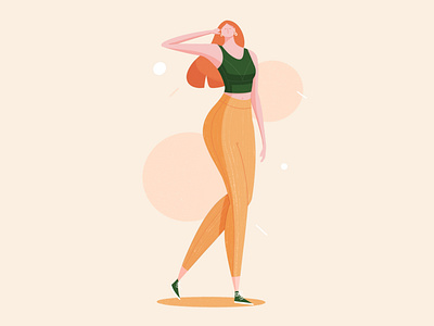 Workout girl illustration