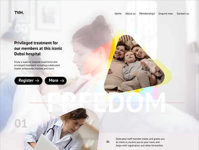 TVM Landing Page Design branding typography ui user experience