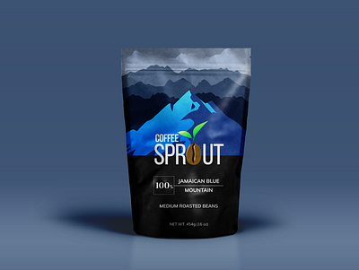 Coffee Sprout branding caffeine coffee design graphic design logo packaging product packaging