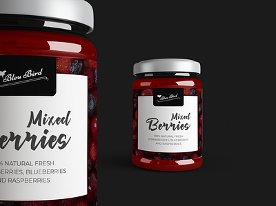 Mixed Berries Jam berries branding breakfast food graphic design jam label design labels packaging product packaging