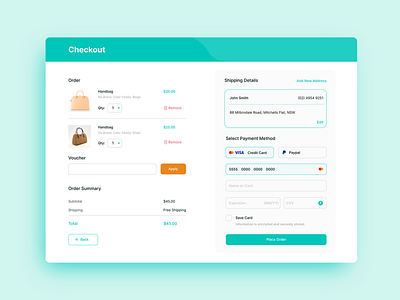 Daily UI: Credit Card Checkout