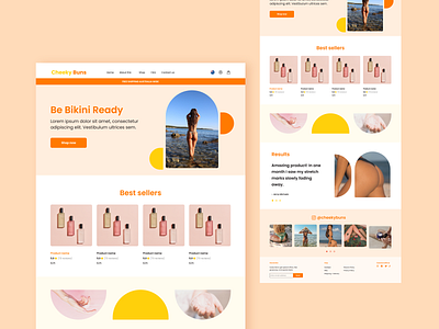 Product Website homepage clean design ecommerce figma graphic design minimal shapes shopify simple ui uiux webdesign website