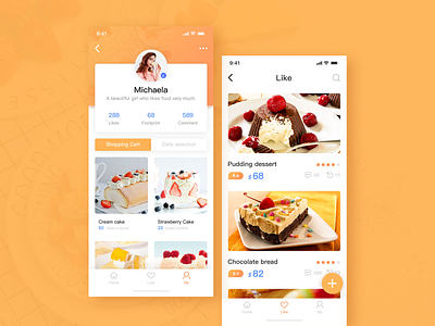 Food application ui 应用 设计