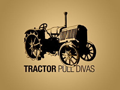 Tractor Pull Divas Illustration illustration logo tractor